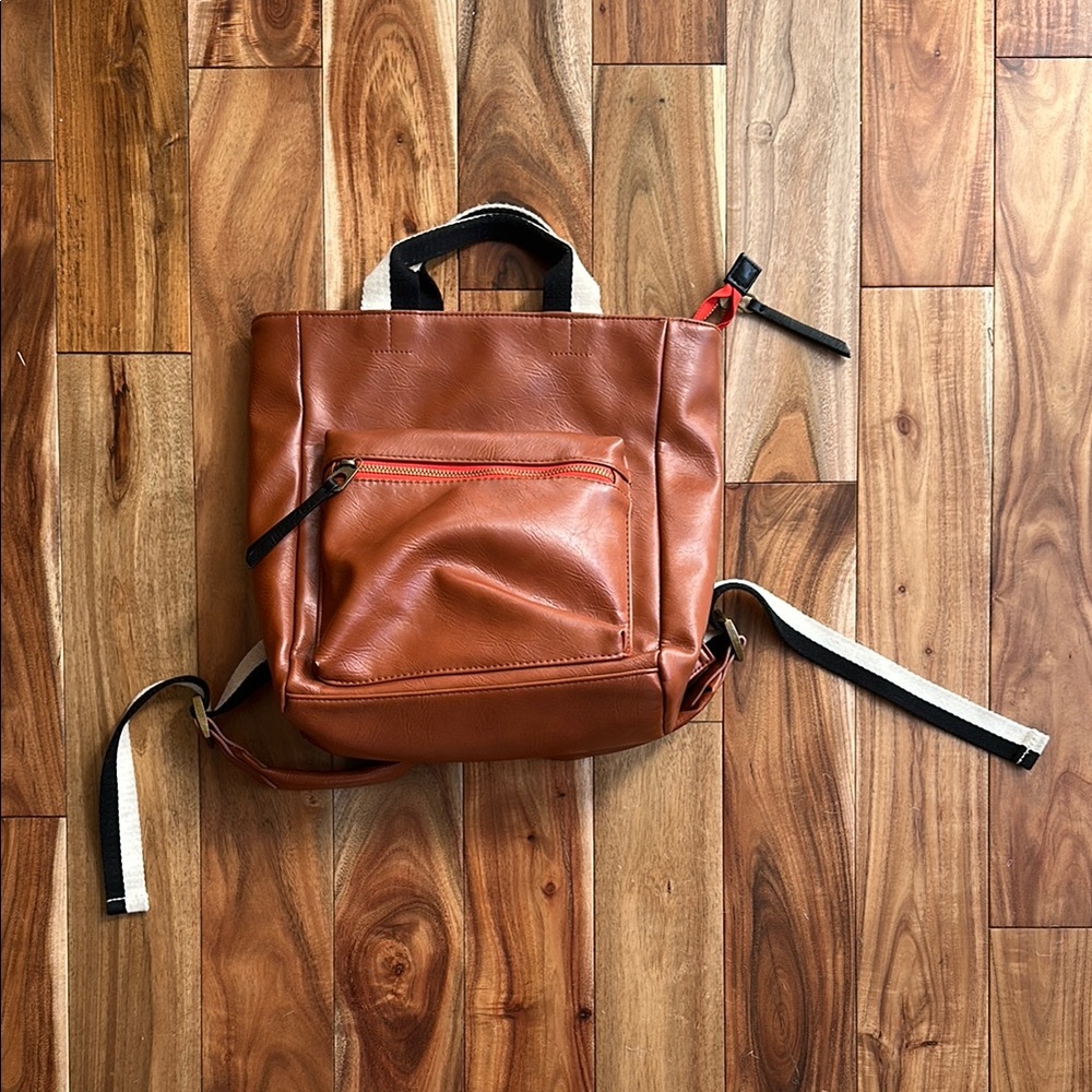 Brown Leather Backpack
